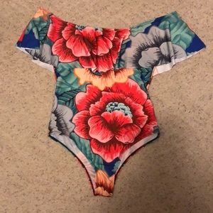 Women’s off the shoulder floral one piece